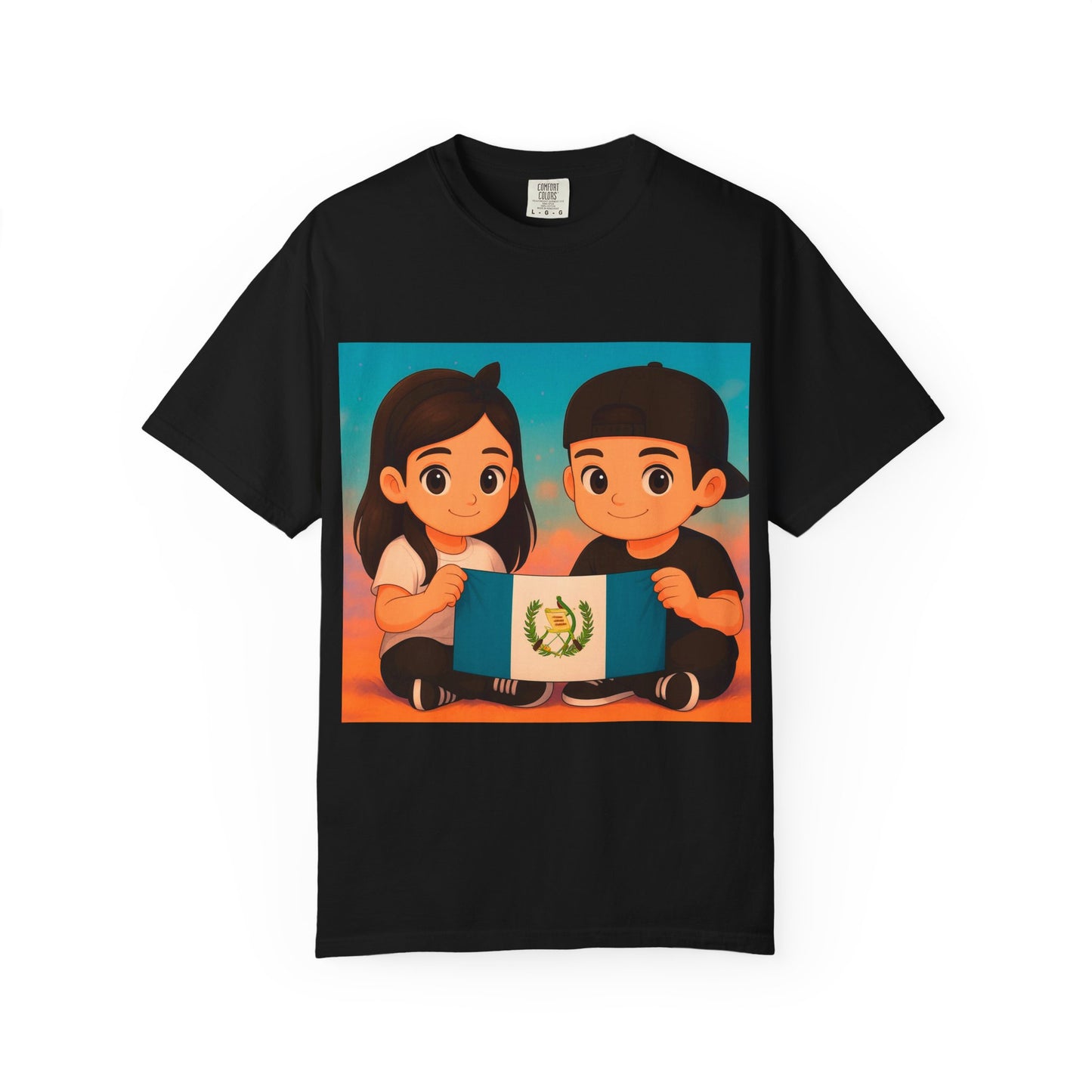 Guatemalan Kids Holding Flag T-Shirt — Cute Guatemala Pride Tee
