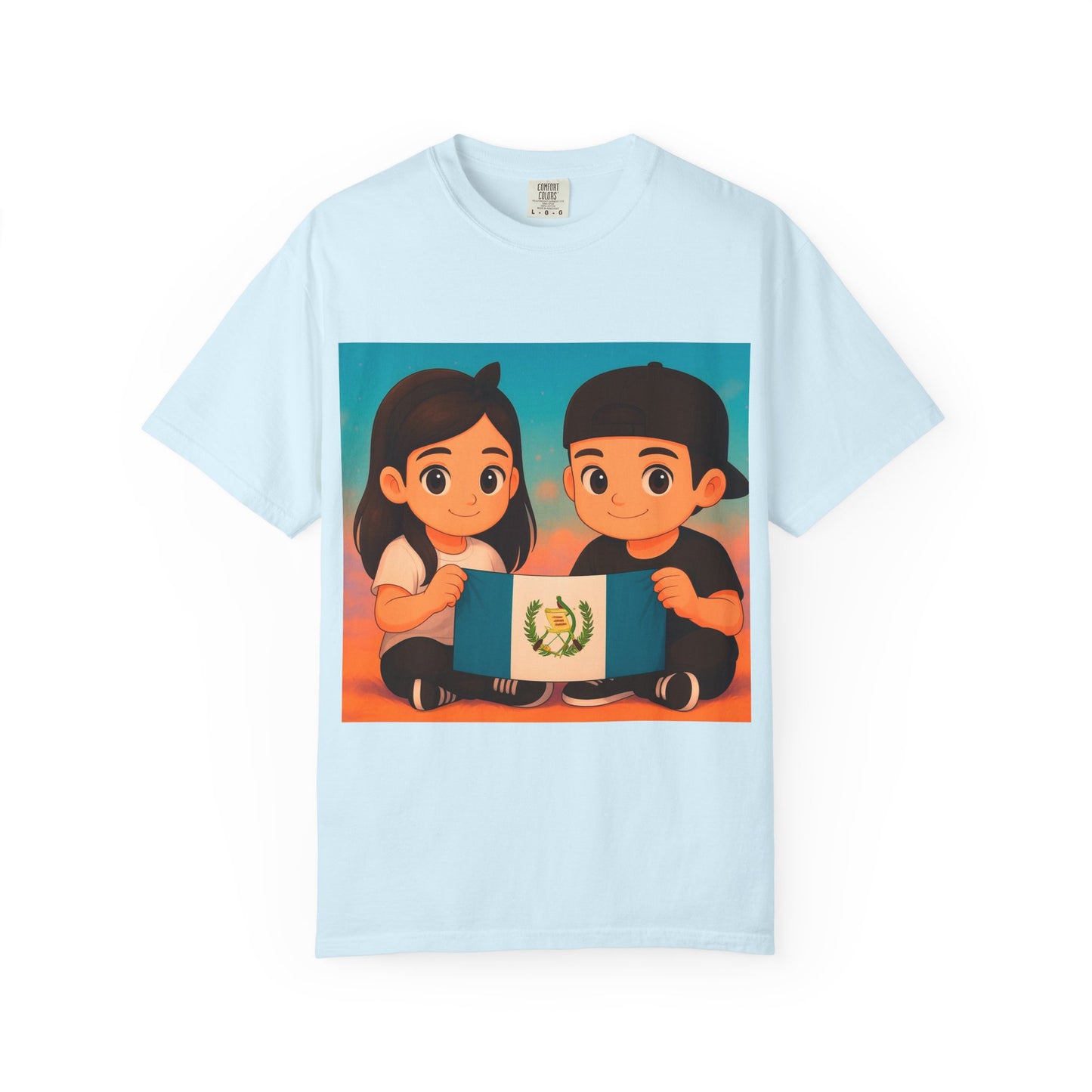 Guatemalan Kids Holding Flag T-Shirt — Cute Guatemala Pride Tee