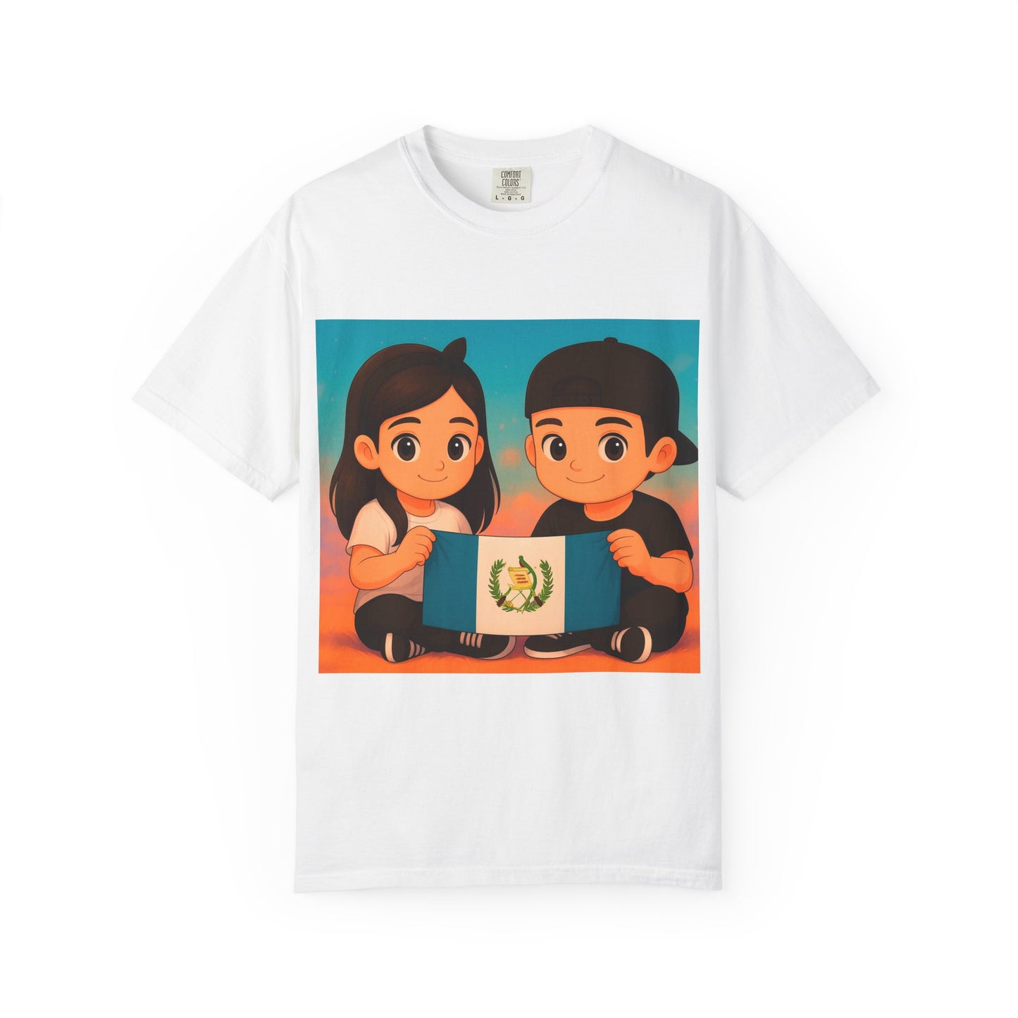 Guatemalan Kids Holding Flag T-Shirt — Cute Guatemala Pride Tee