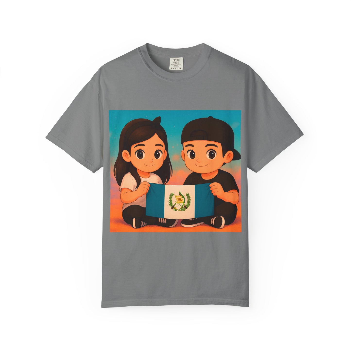 Guatemalan Kids Holding Flag T-Shirt — Cute Guatemala Pride Tee