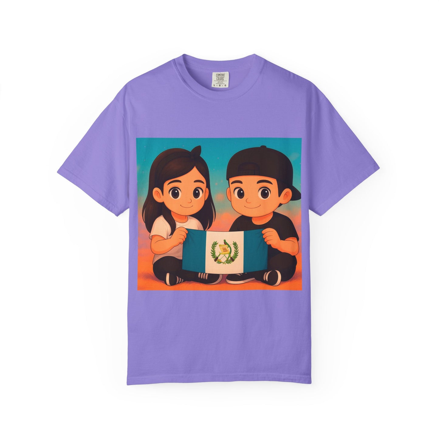 Guatemalan Kids Holding Flag T-Shirt — Cute Guatemala Pride Tee