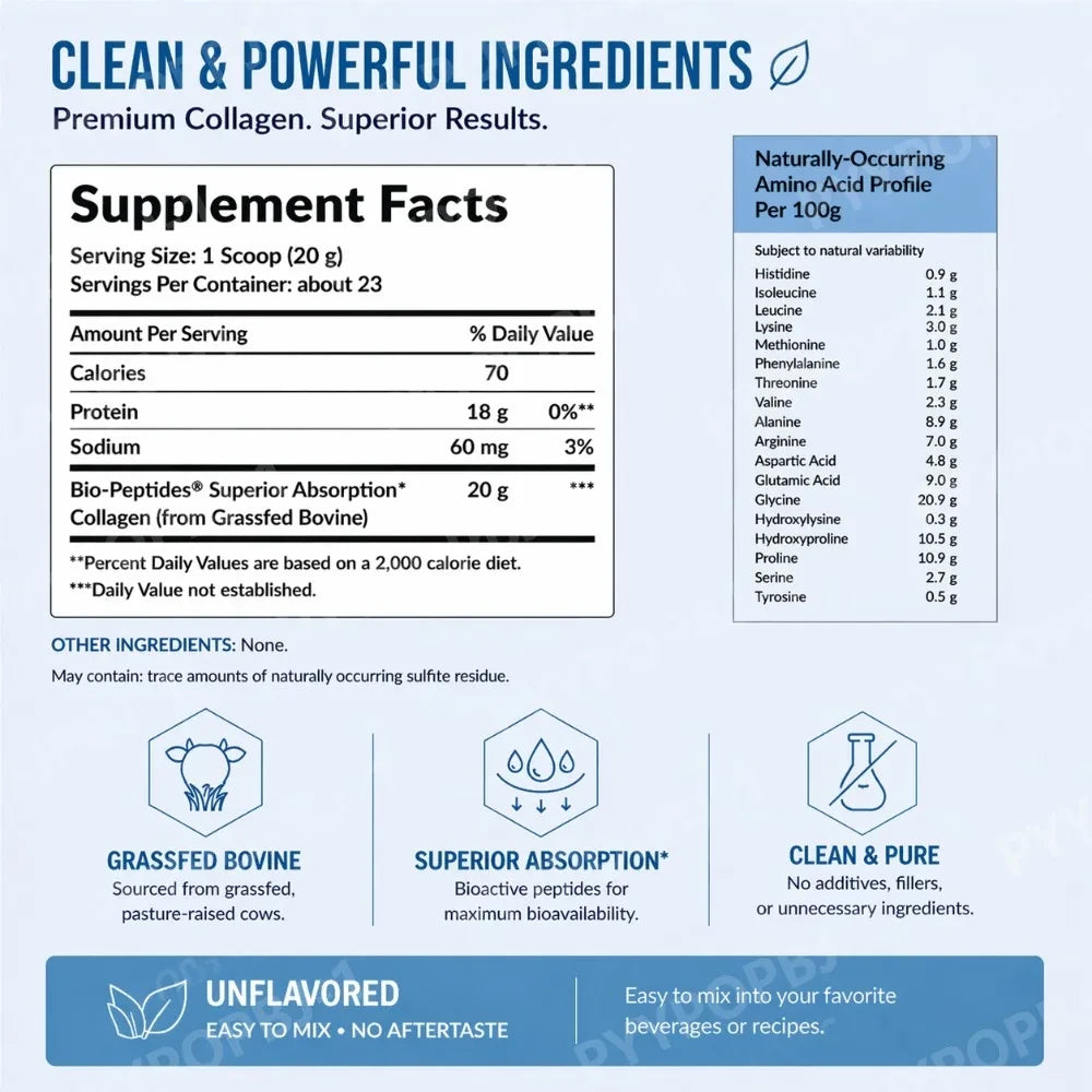 Collagen Peptides Protein Powder for Smoothie Boost