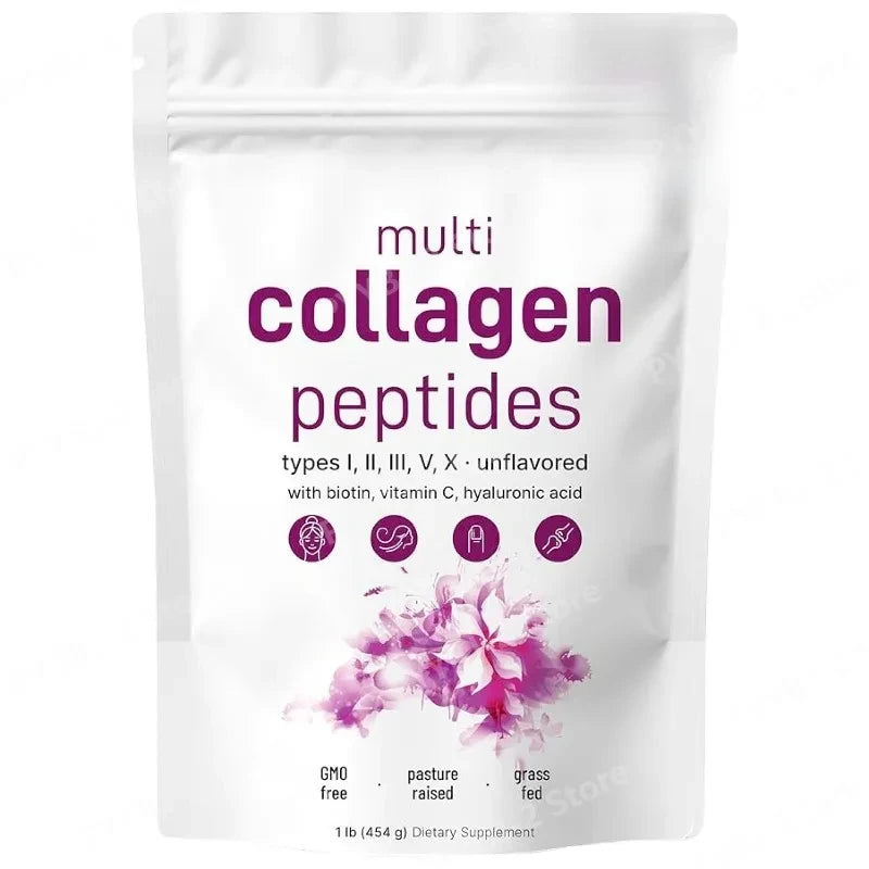 Multi-Collagen Peptides Powder with Vitamin C and Biotin