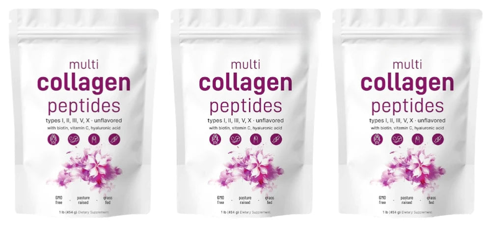 Multi-Collagen Peptides Powder with Vitamin C and Biotin