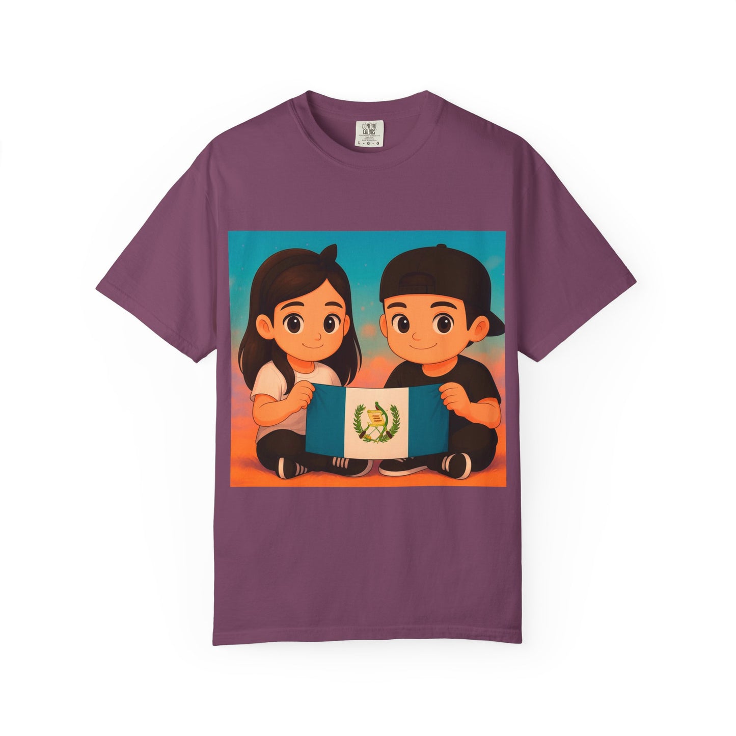 Guatemalan Kids Holding Flag T-Shirt — Cute Guatemala Pride Tee