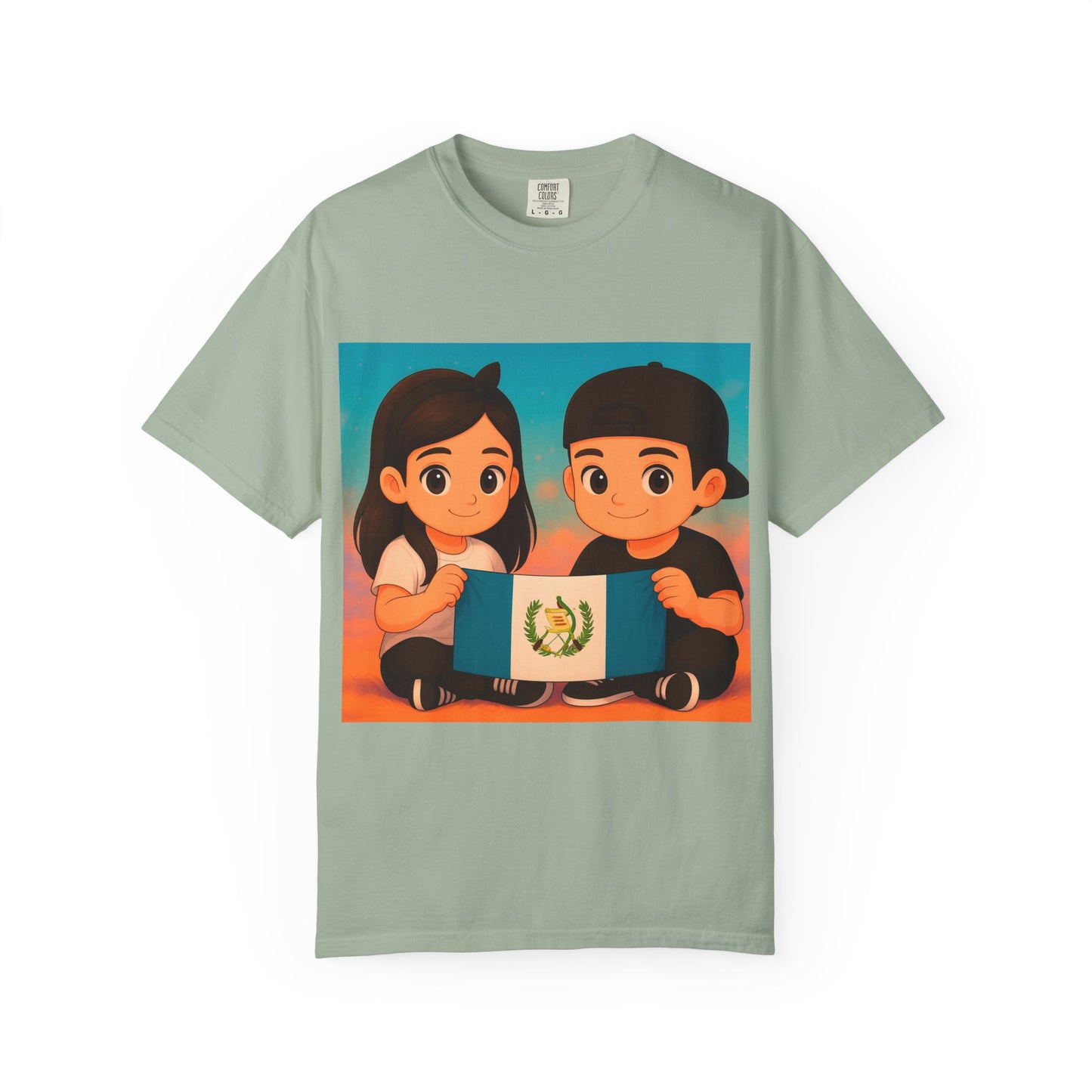 Guatemalan Kids Holding Flag T-Shirt — Cute Guatemala Pride Tee