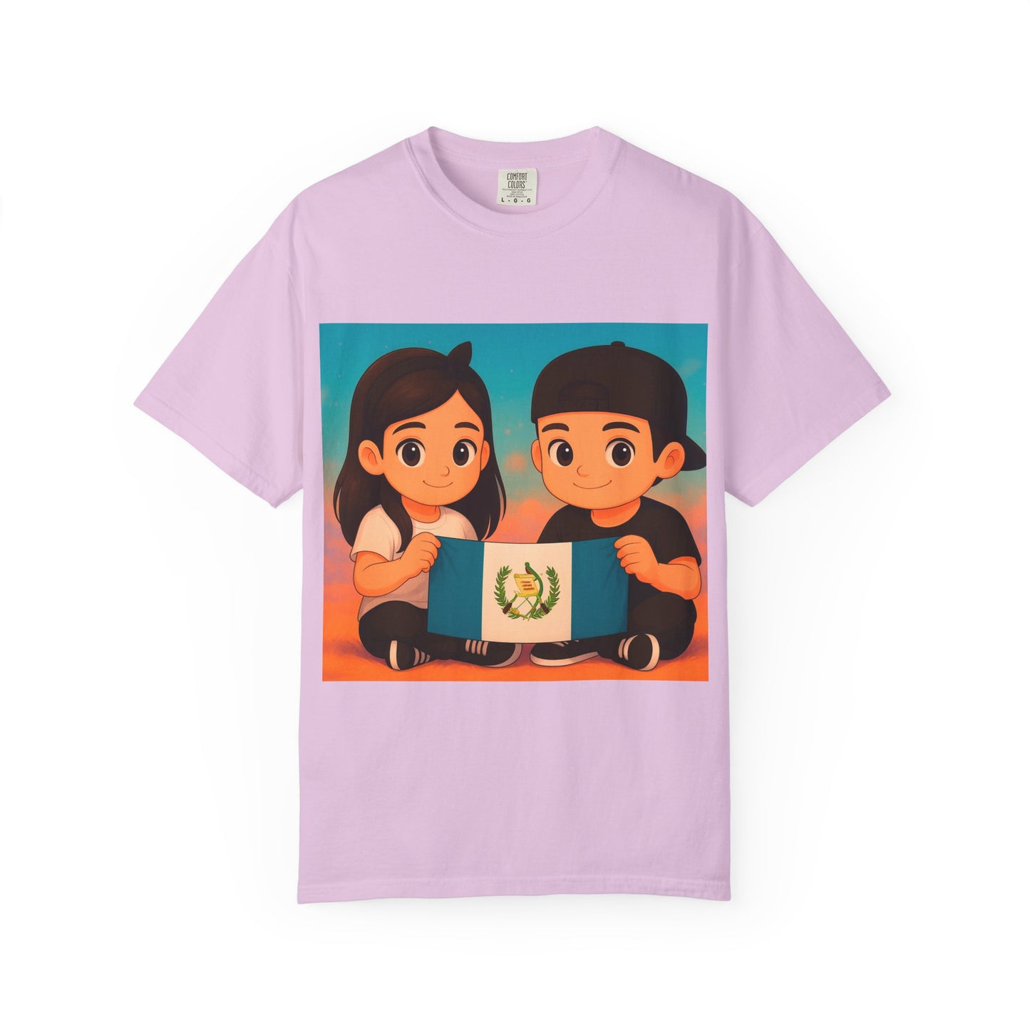 Guatemalan Kids Holding Flag T-Shirt — Cute Guatemala Pride Tee