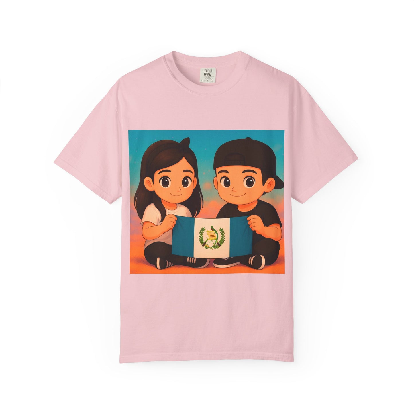 Guatemalan Kids Holding Flag T-Shirt — Cute Guatemala Pride Tee